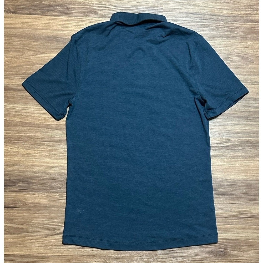 Lululemon Evolution Men's Polo Short Sleeve Performance Shirt Navy Blue Sz XS** - Picture 6 of 7